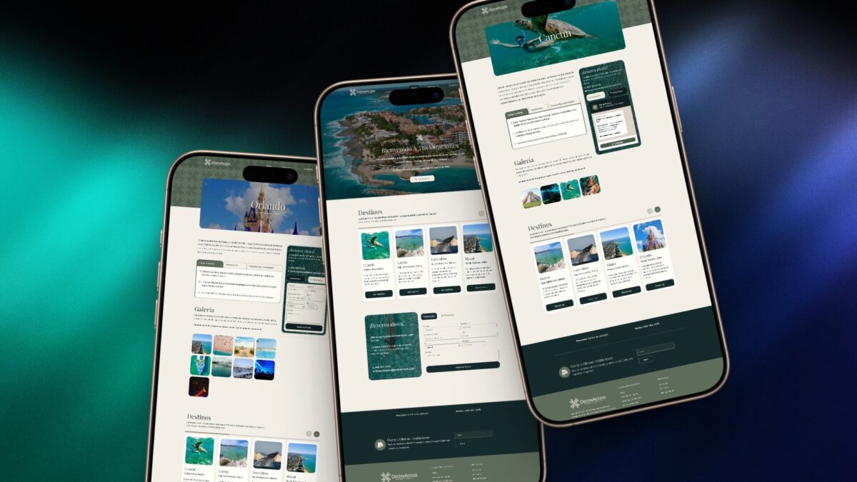DestinAccess responsive travel booking website design