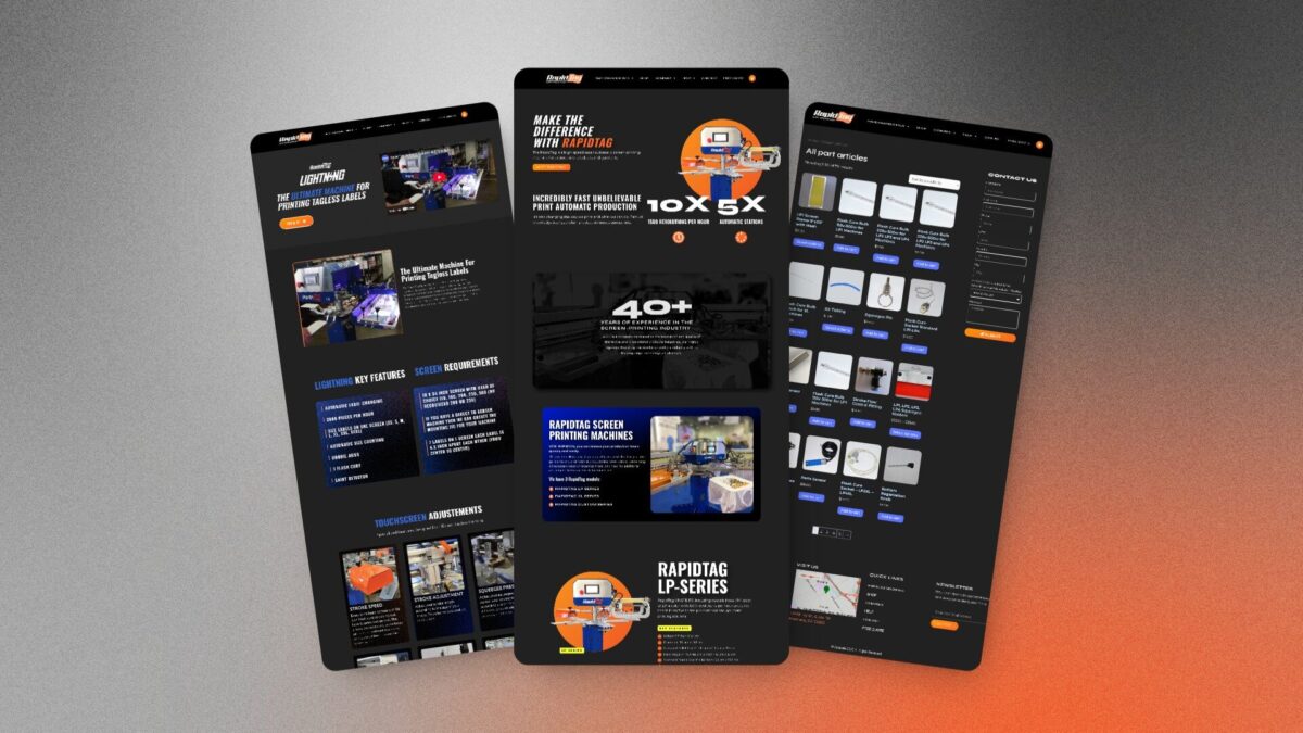 ASPE Printing Technologies responsive website interface