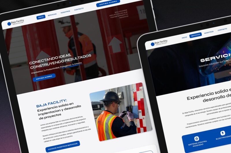 Baja Facility industrial services website design